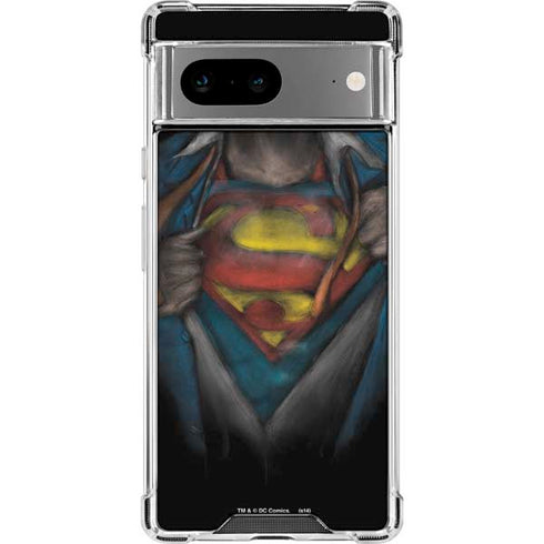 DC Comics Superman Pastel Art Google Pixel 7a Clear Case